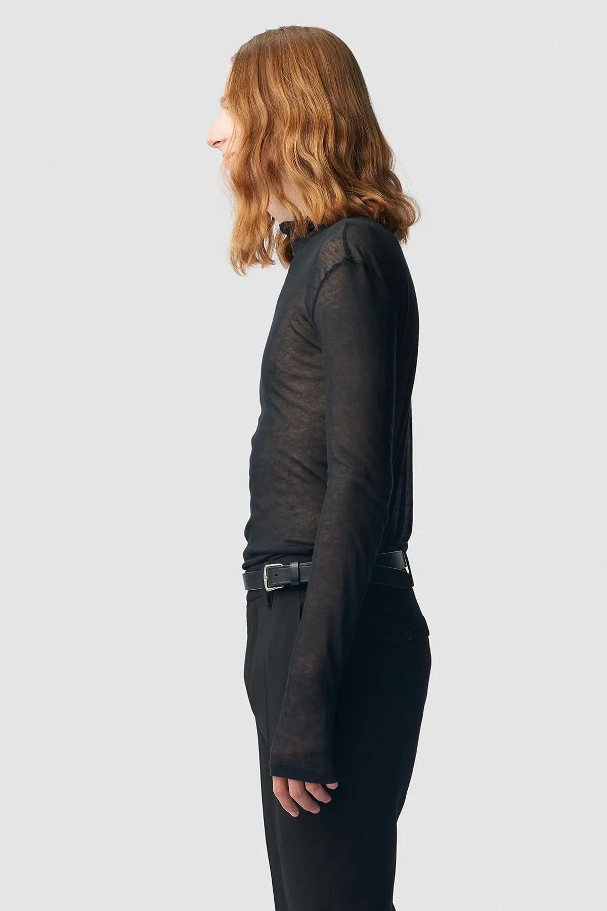 Daneel Standard Fit Long Sleeve Turtle Neck Tee sold by Ann Demeulemeester product image thumbnail 2