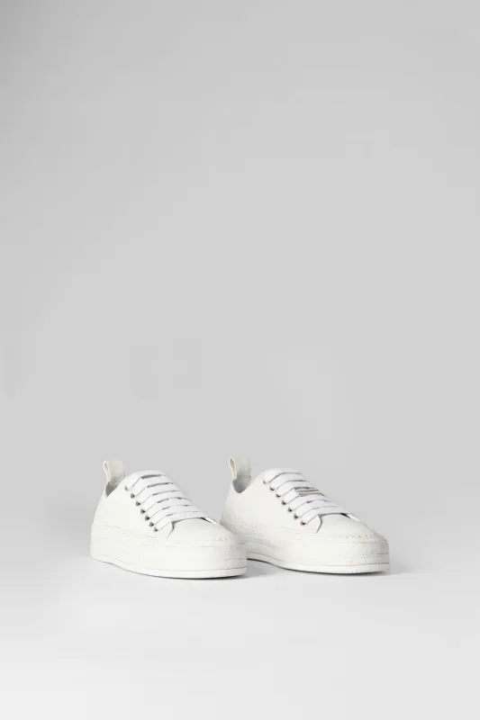 Gert Low Top Sneakers Crosta Painted White made by Ann Demeulemeester