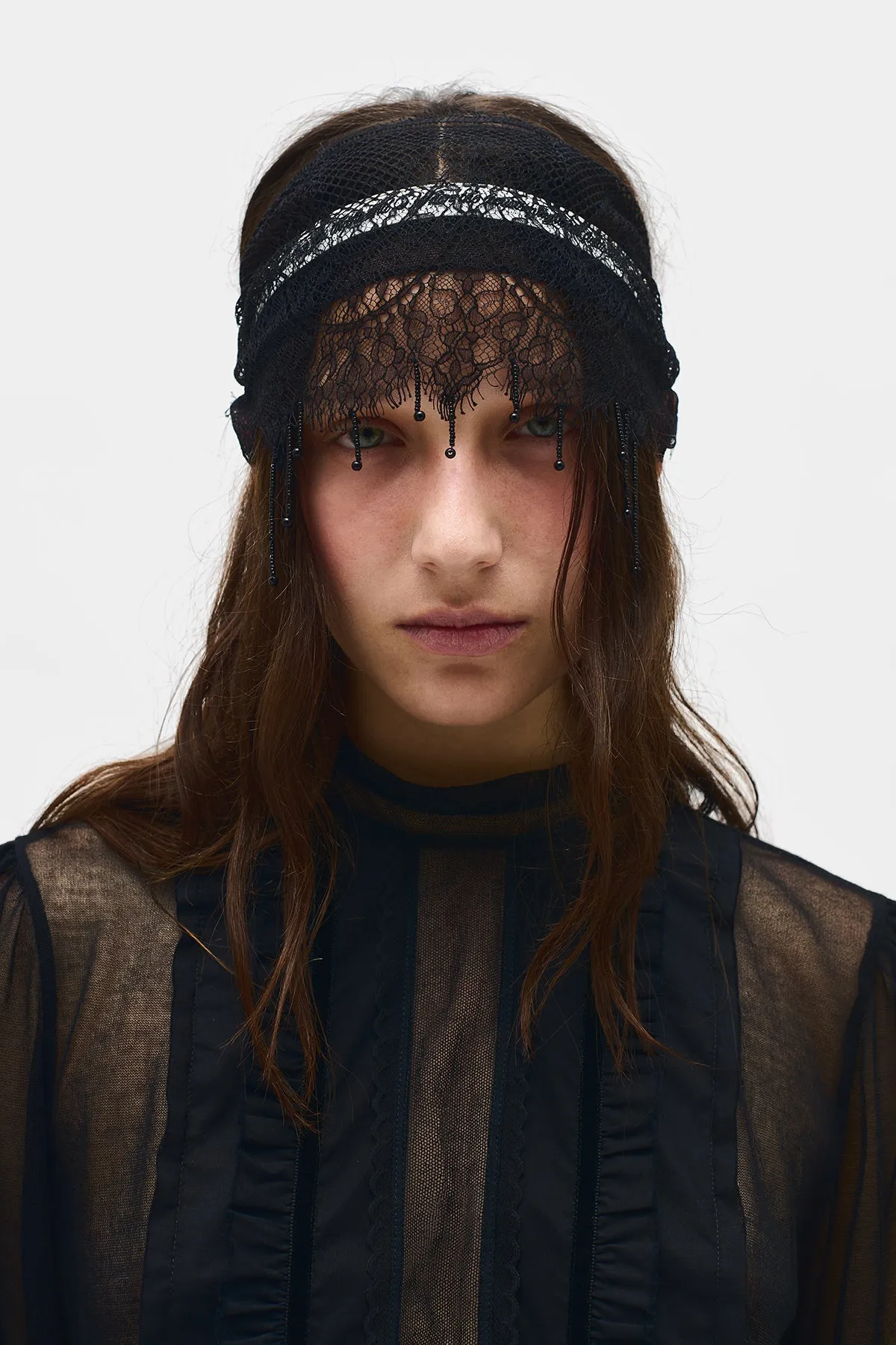 Klas Embroidered Lace Cap sold by Ann Demeulemeester product image thumbnail 3