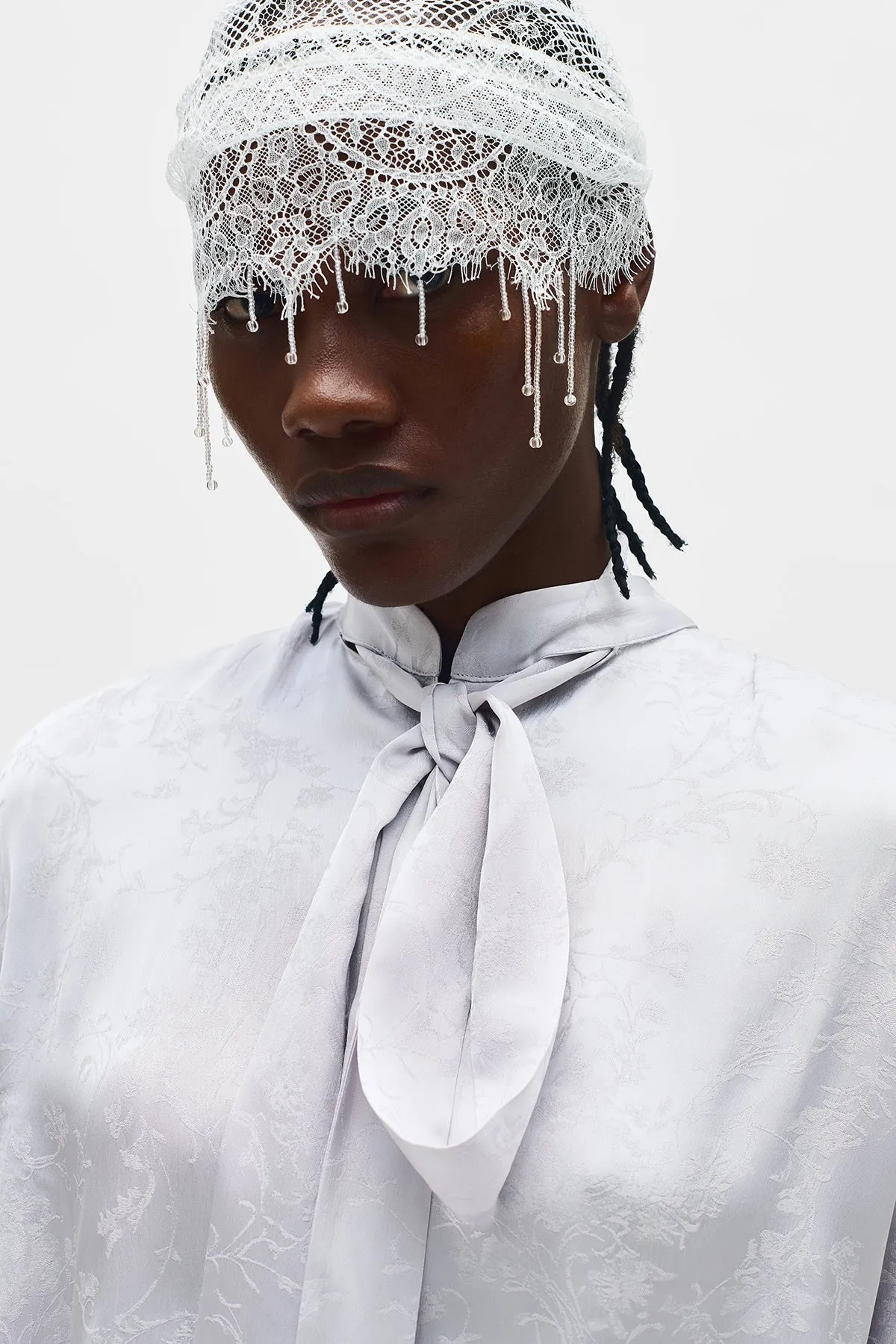 Klas Embroidered Lace Cap sold by Ann Demeulemeester product image thumbnail 4