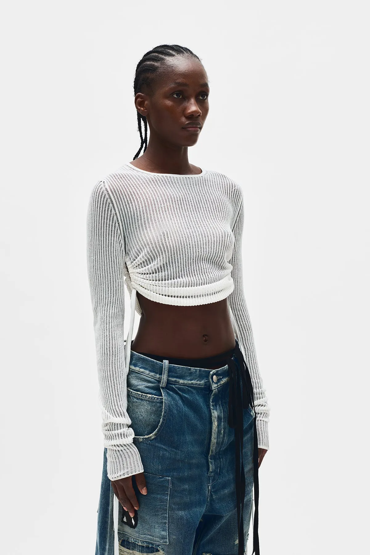Beta Cropped Sweater sold by Ann Demeulemeester product image thumbnail 3