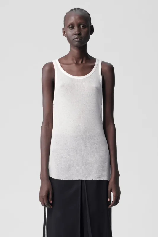 Mara Wrinkled Cropped Tank Top sold by Ann Demeulemeester