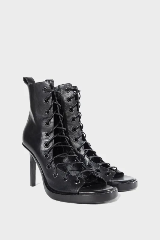 Hilla Chunky Pointed Heeled Ankle Boots sold by Ann Demeulemeester