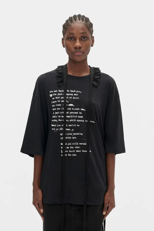 Agapi Printed High Comfort T-Shirt with Detachable Collar sold by Ann Demeulemeester