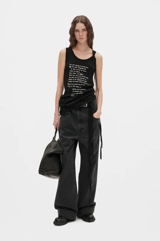 Seva ''Script'' Tank Top made by Ann Demeulemeester