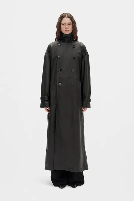 Ansa Double-Breasted Trench Coat made by Ann Demeulemeester