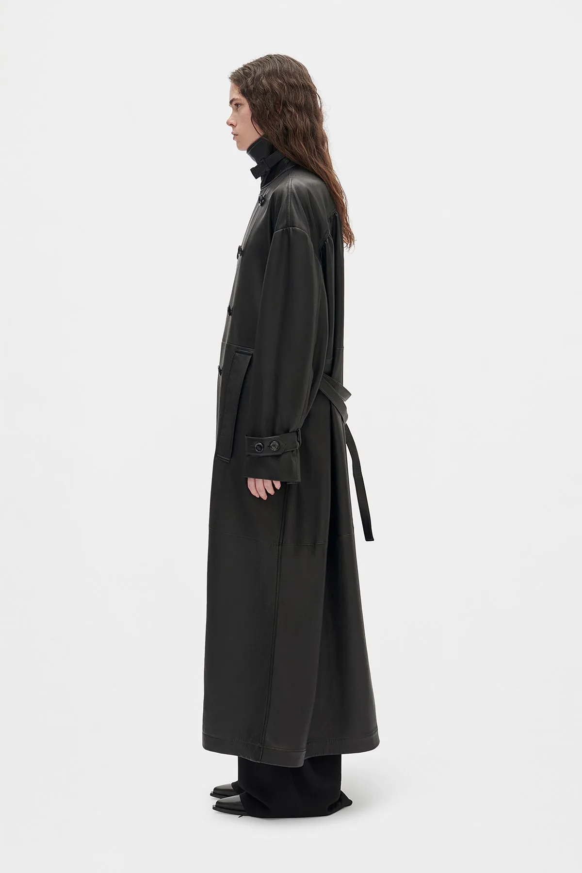 Ansa Double-Breasted Trench Coat sold by Ann Demeulemeester product image thumbnail 3
