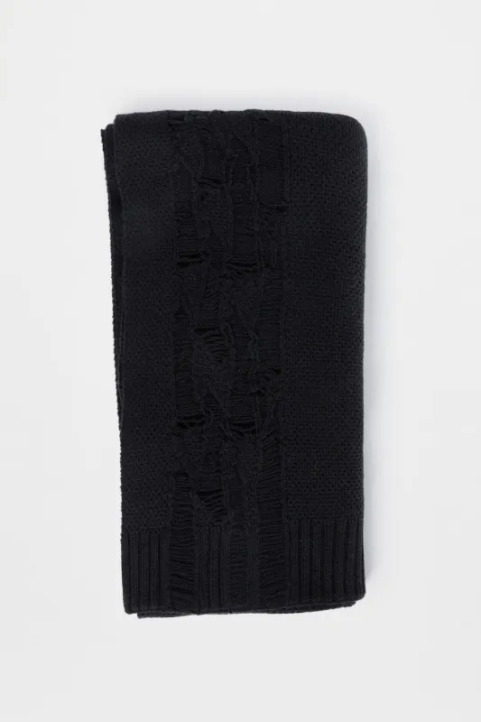 Pal Destroyed Seed Stitch Scarf made by Ann Demeulemeester