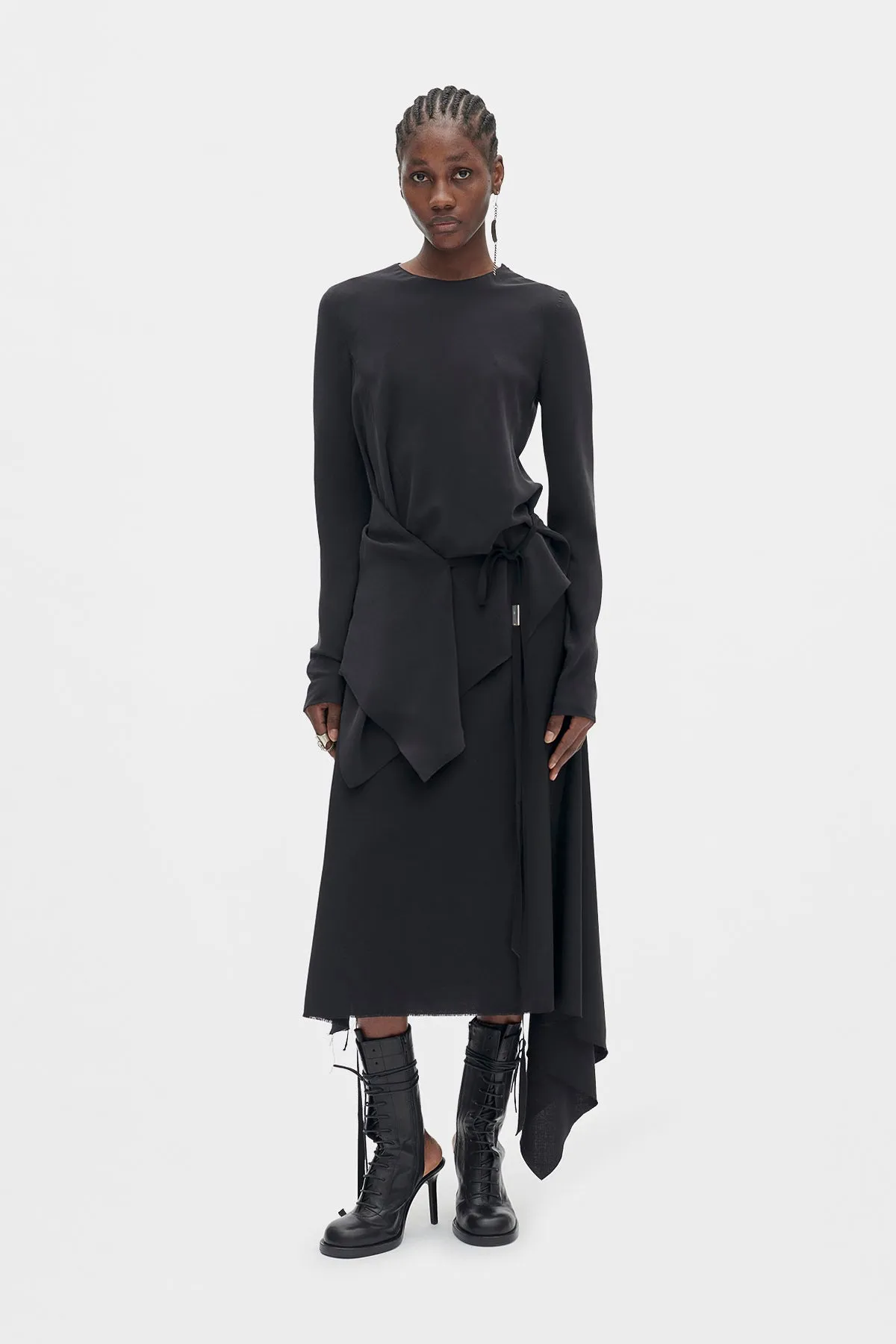Ylva Midi Wrap Skirt sold by Ann Demeulemeester product image thumbnail 4