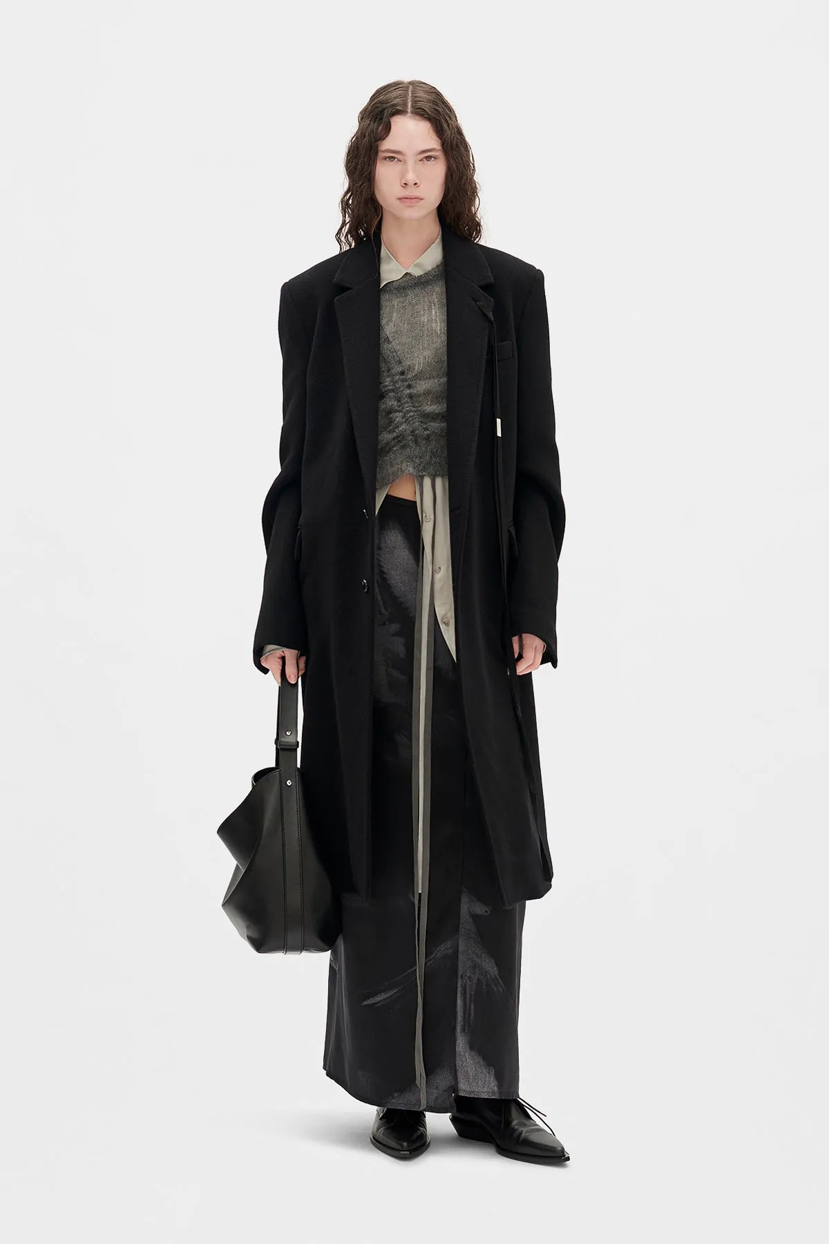 Oku Printed Long Wrap Skirt sold by Ann Demeulemeester product image thumbnail 4