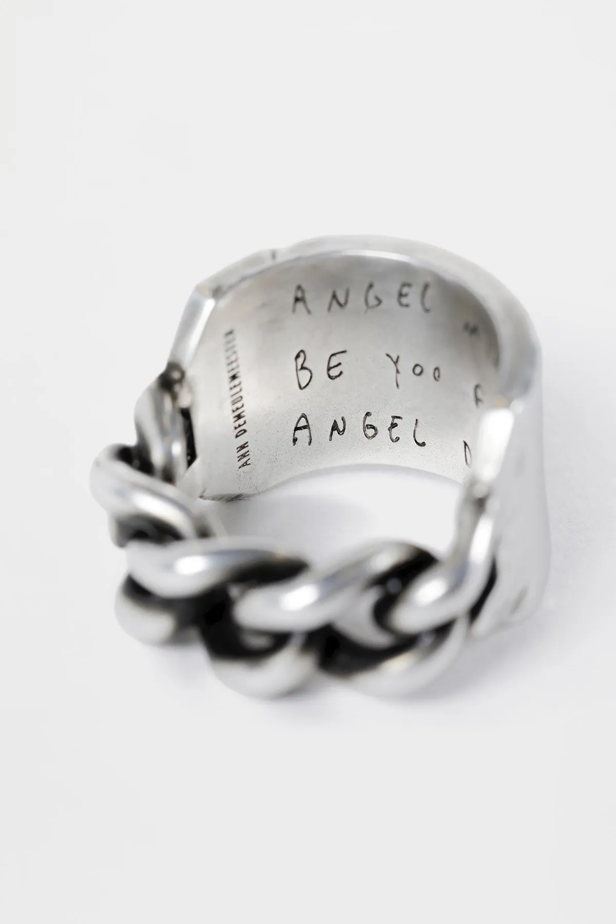Ire Quote Chain Ring sold by Ann Demeulemeester product image thumbnail 3