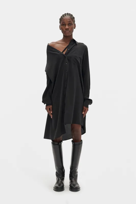 Halina Drop Shoulder Shirt Dress sold by Ann Demeulemeester