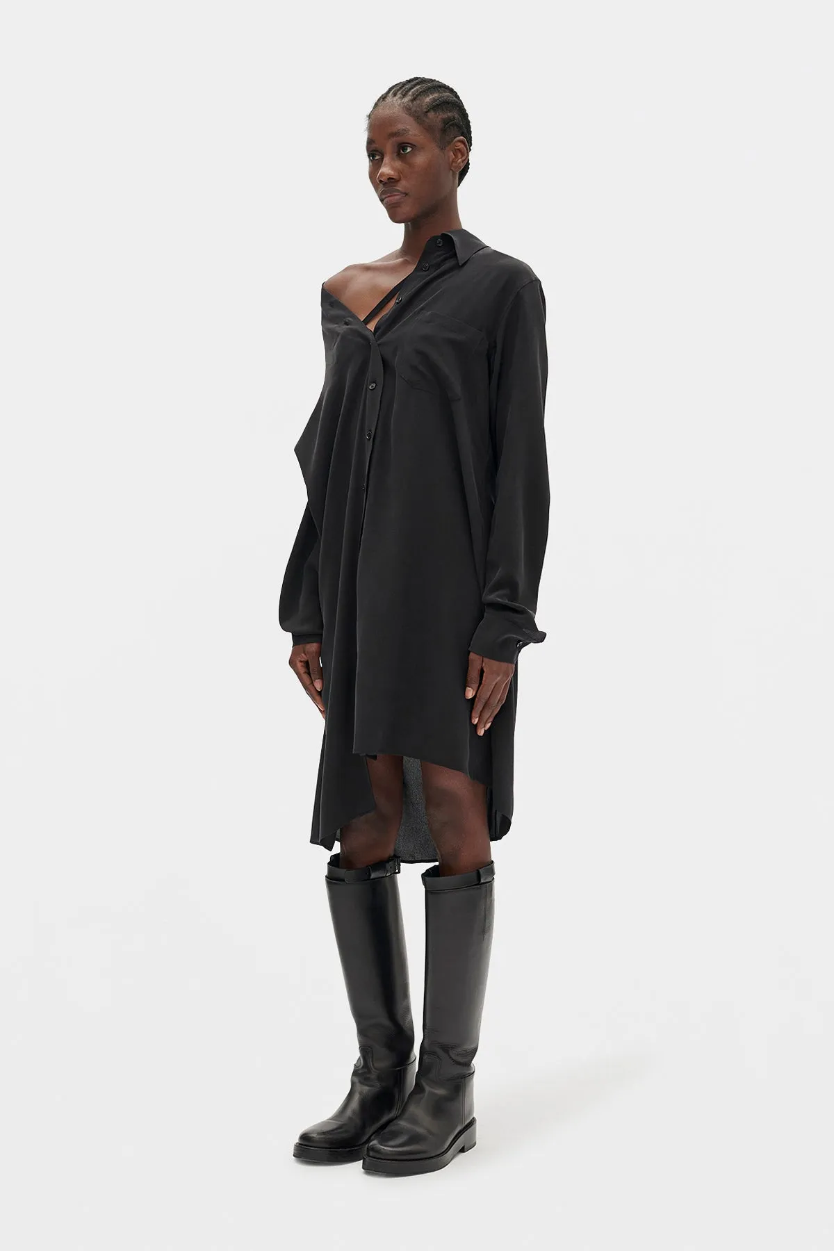 Halina Drop Shoulder Shirt Dress sold by Ann Demeulemeester product image thumbnail 2