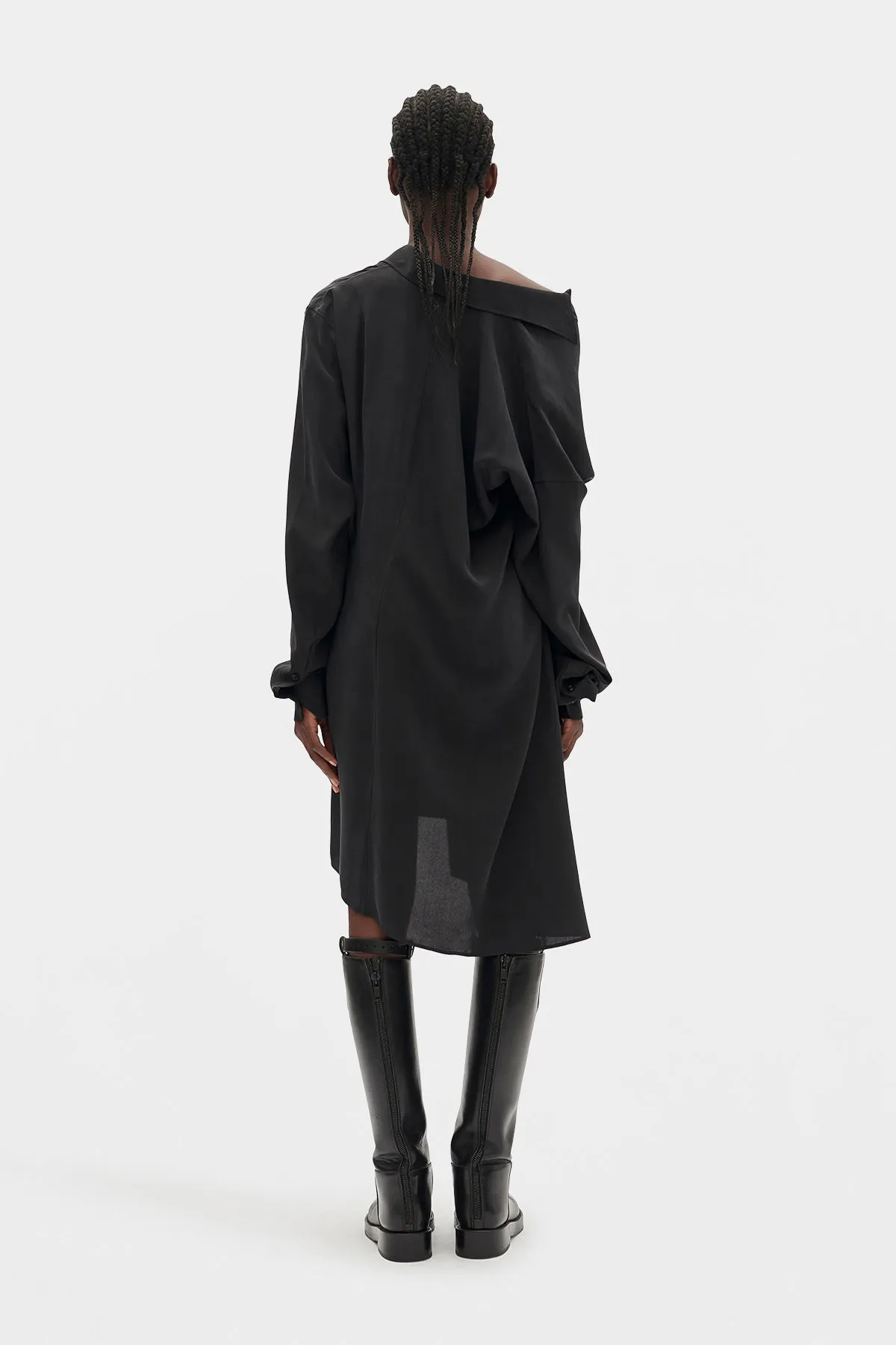 Halina Drop Shoulder Shirt Dress sold by Ann Demeulemeester product image thumbnail 3