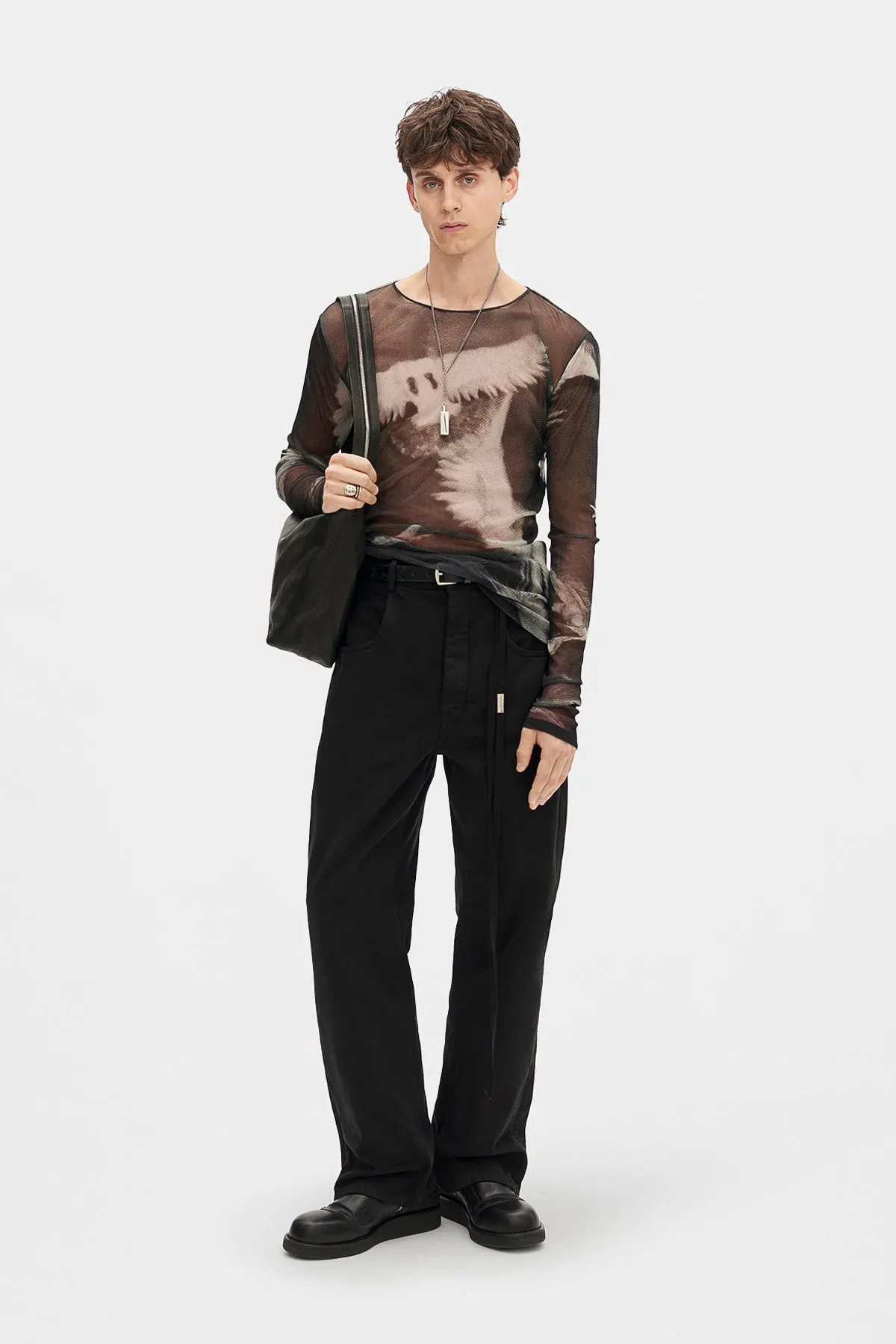 Greg ''Doves'' Print Long Sleeve T-Shirt sold by Ann Demeulemeester product image thumbnail 4
