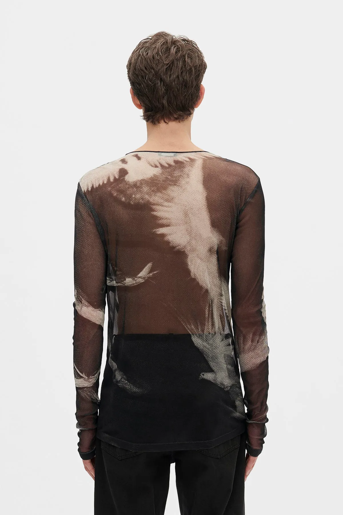 Greg ''Doves'' Print Long Sleeve T-Shirt sold by Ann Demeulemeester product image thumbnail 3