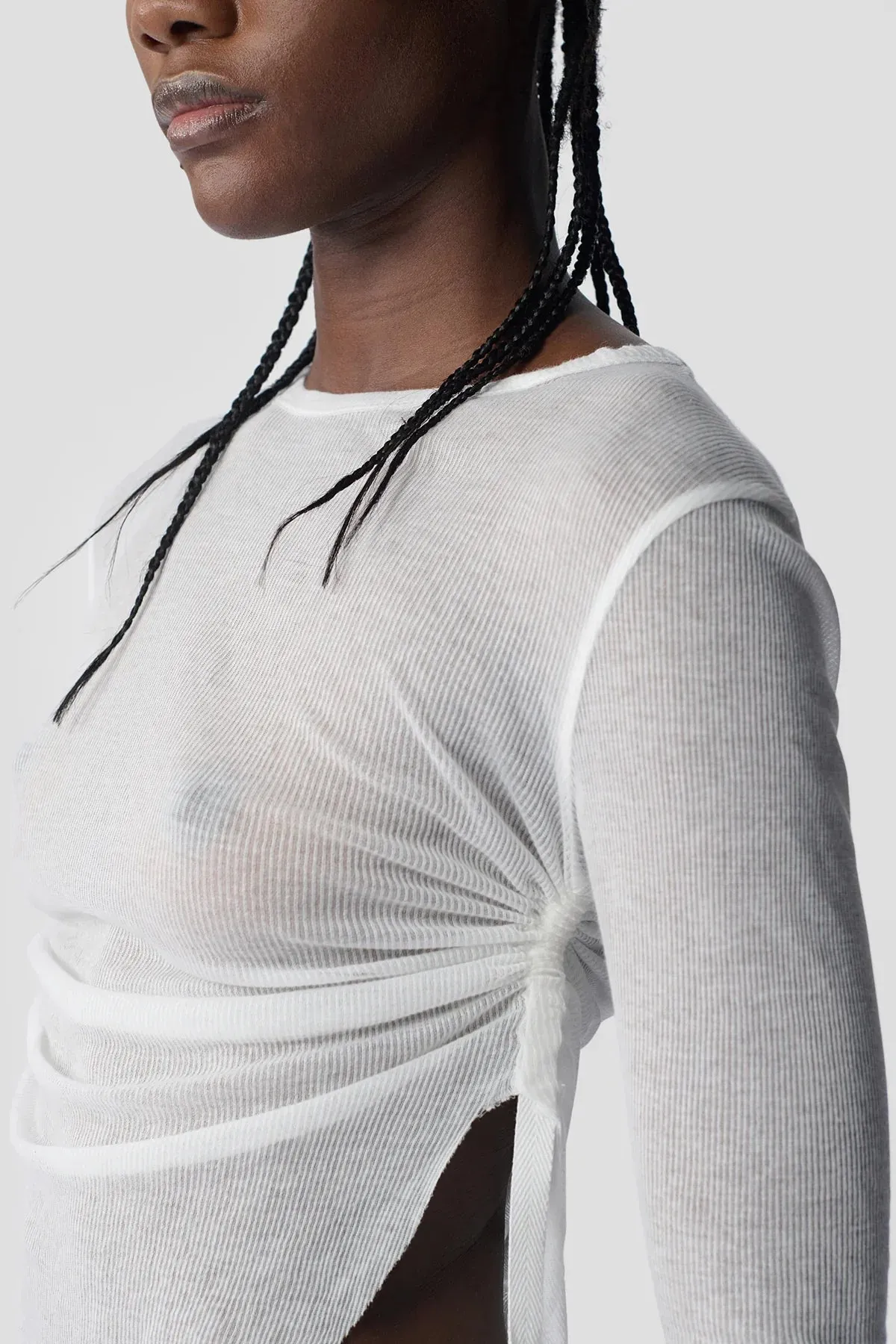 Oke Long Sleeve Cropped Top sold by Ann Demeulemeester product image thumbnail 5