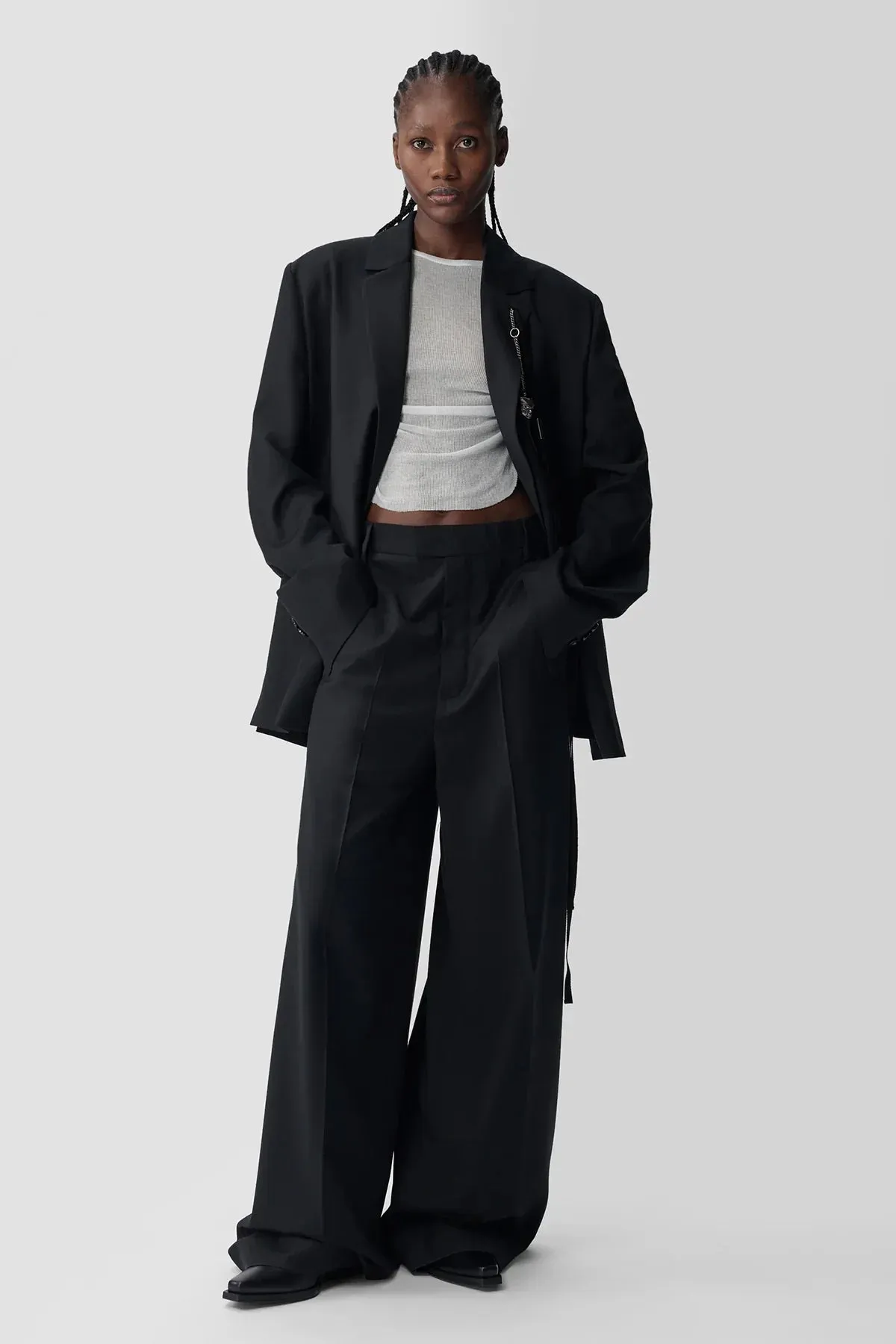 Oke Long Sleeve Cropped Top sold by Ann Demeulemeester product image thumbnail 4