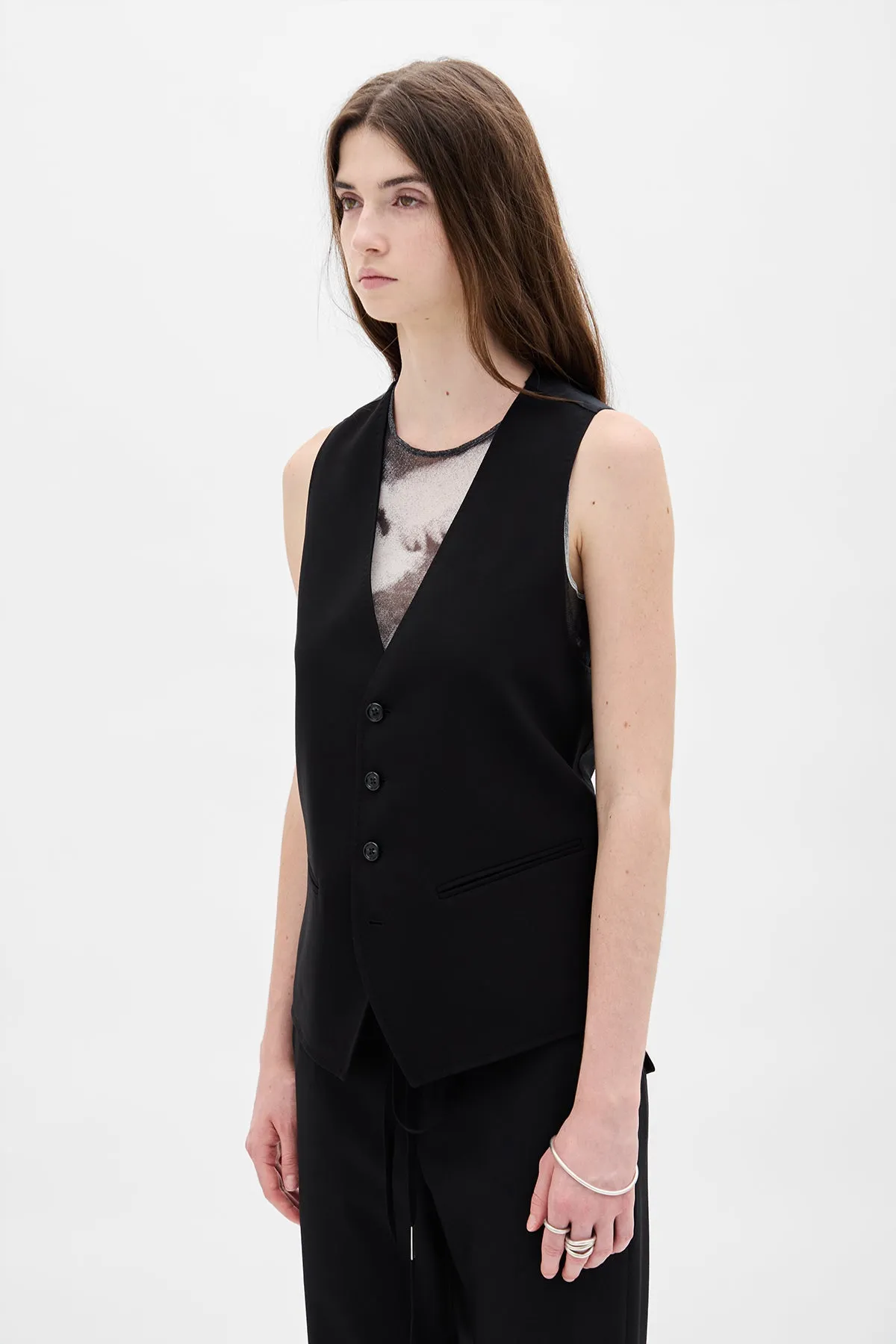 Charlotte Classic Waistcoat sold by Ann Demeulemeester product image thumbnail 2