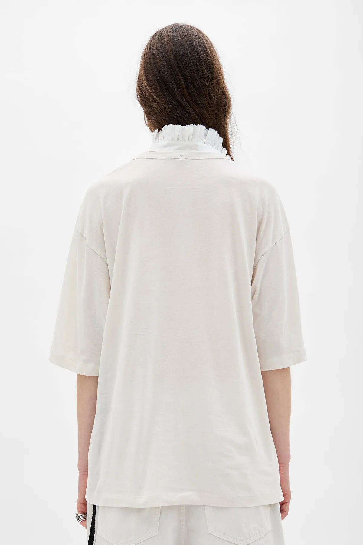 Agapi Printed High Comfort T-Shirt with Detachable Collar sold by Ann Demeulemeester product image thumbnail 3