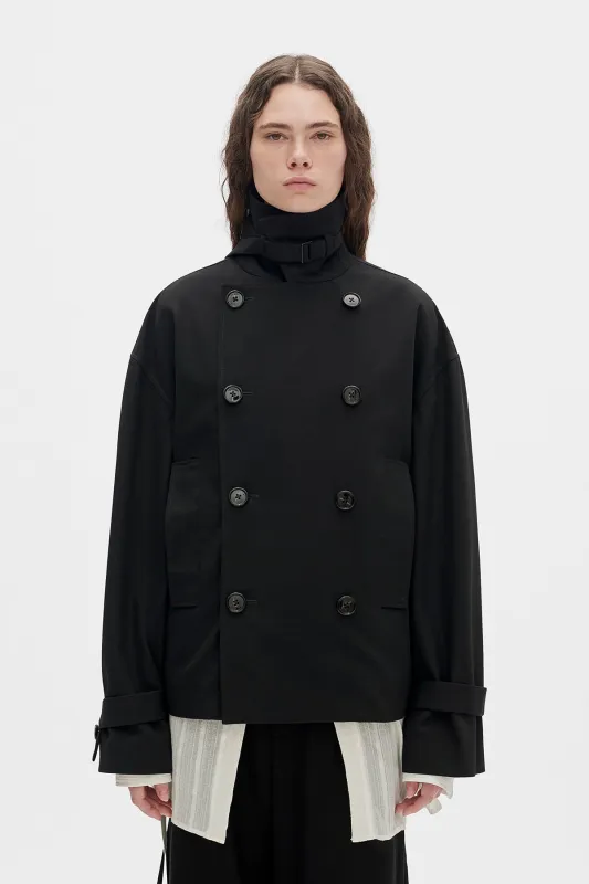 leni Cropped Trench Coat made by Ann Demeulemeester
