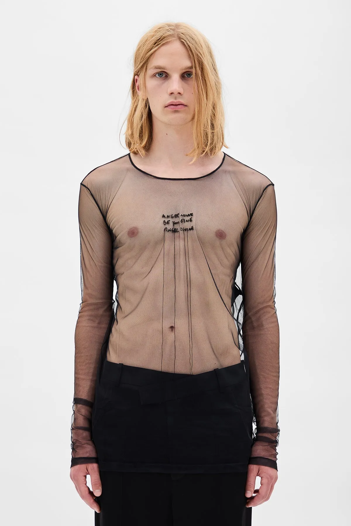 ''Angel Divine'' Long Sleeve T-Shirt sold by Ann Demeulemeester product image thumbnail 4