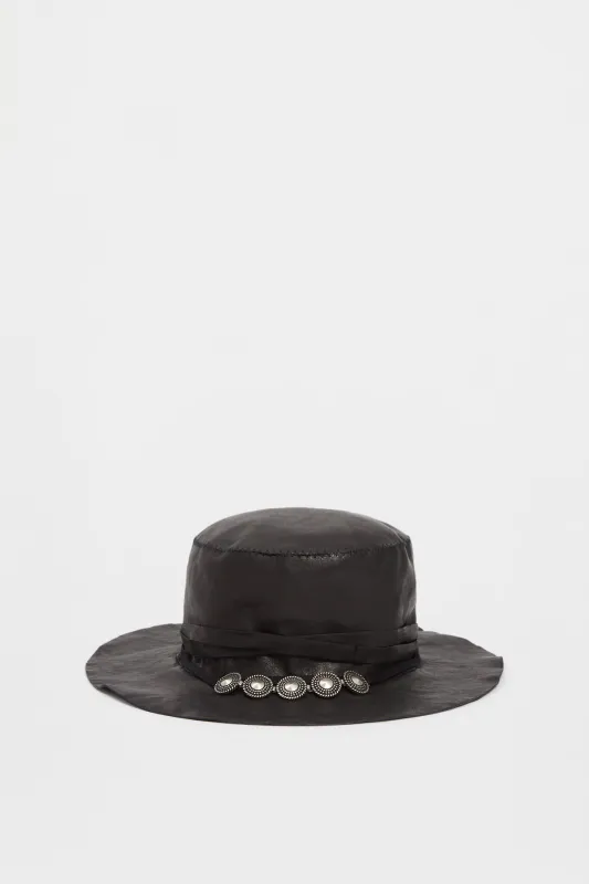 Aril Small Leather Hat With Studs made by Ann Demeulemeester