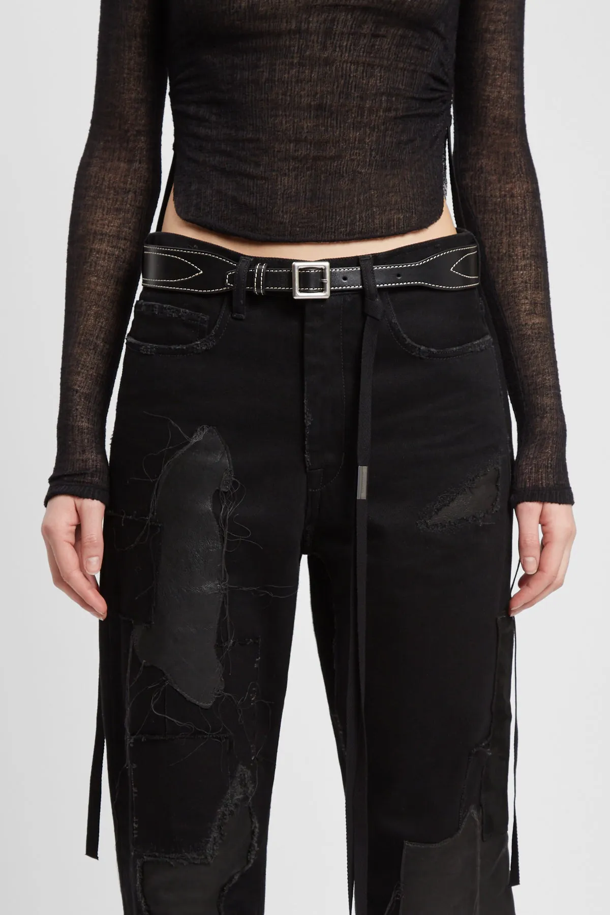Geka Cowboy Stiched Belt sold by Ann Demeulemeester product image thumbnail 4