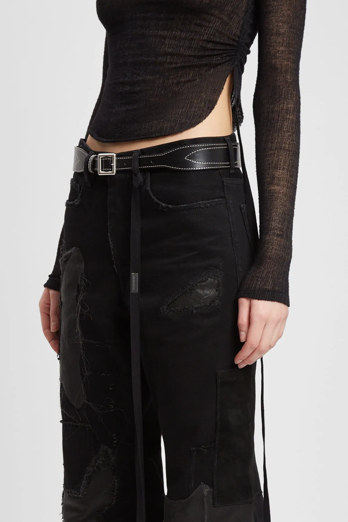 Geka Cowboy Stiched Belt sold by Ann Demeulemeester product image thumbnail 5