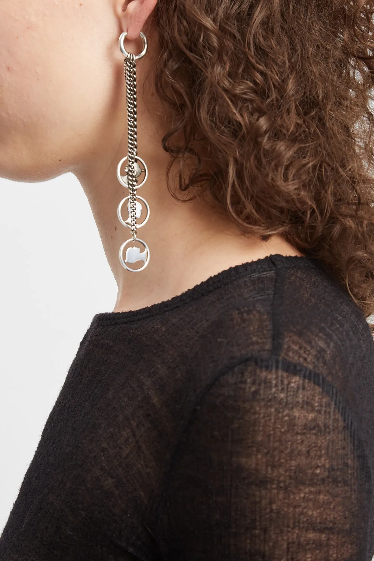 Ebby Coin Signet Earrings sold by Ann Demeulemeester product image thumbnail 4