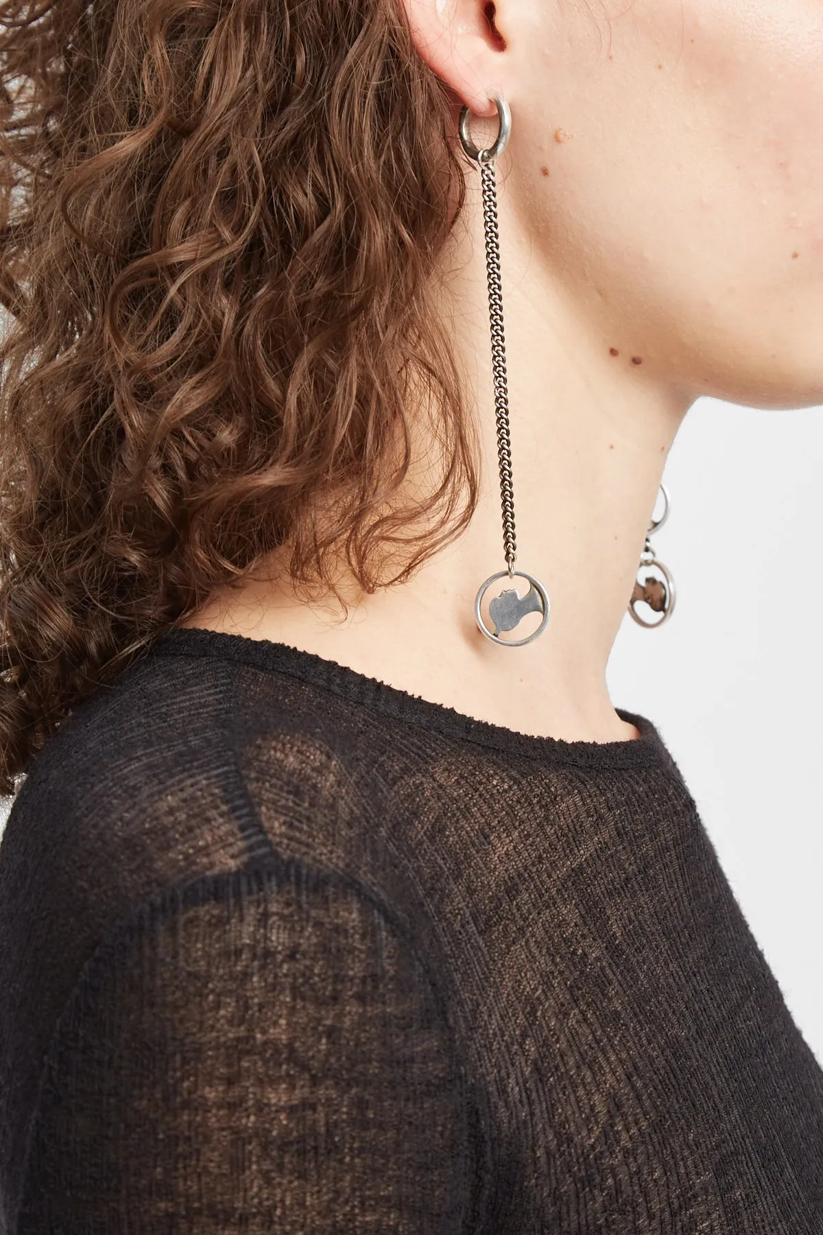 Ebby Coin Signet Earrings sold by Ann Demeulemeester product image thumbnail 3