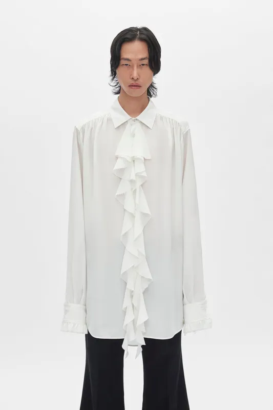 Teunis High Comfort Ruffle Shirt sold by Ann Demeulemeester