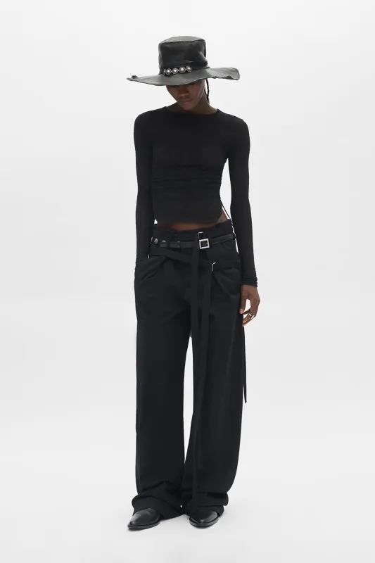 Jilleke High Comfort Double Belted Trousers sold by Ann Demeulemeester