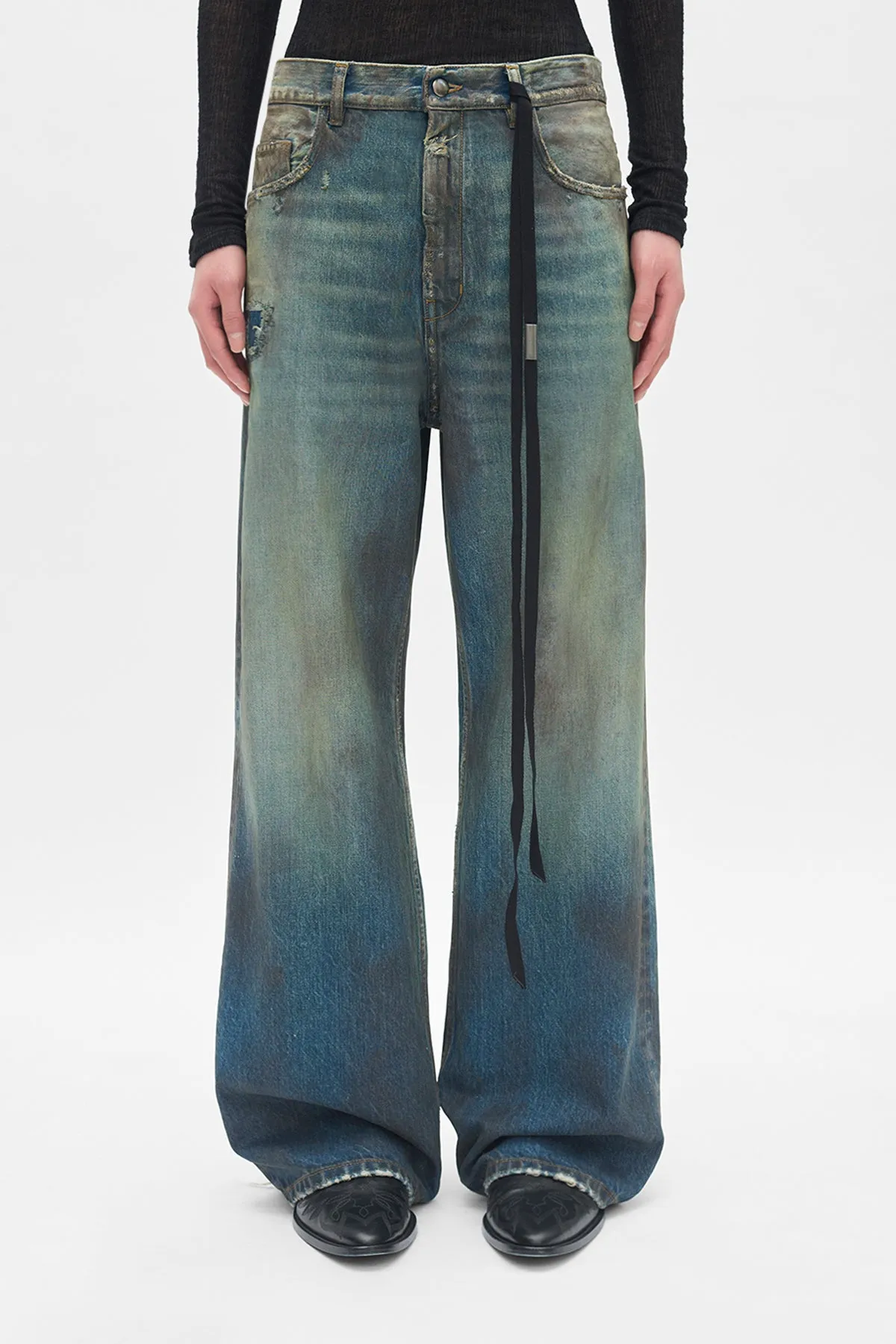 Genoveva 5-Pockets Relaxed Flared Trousers sold by Ann Demeulemeester product image thumbnail 3