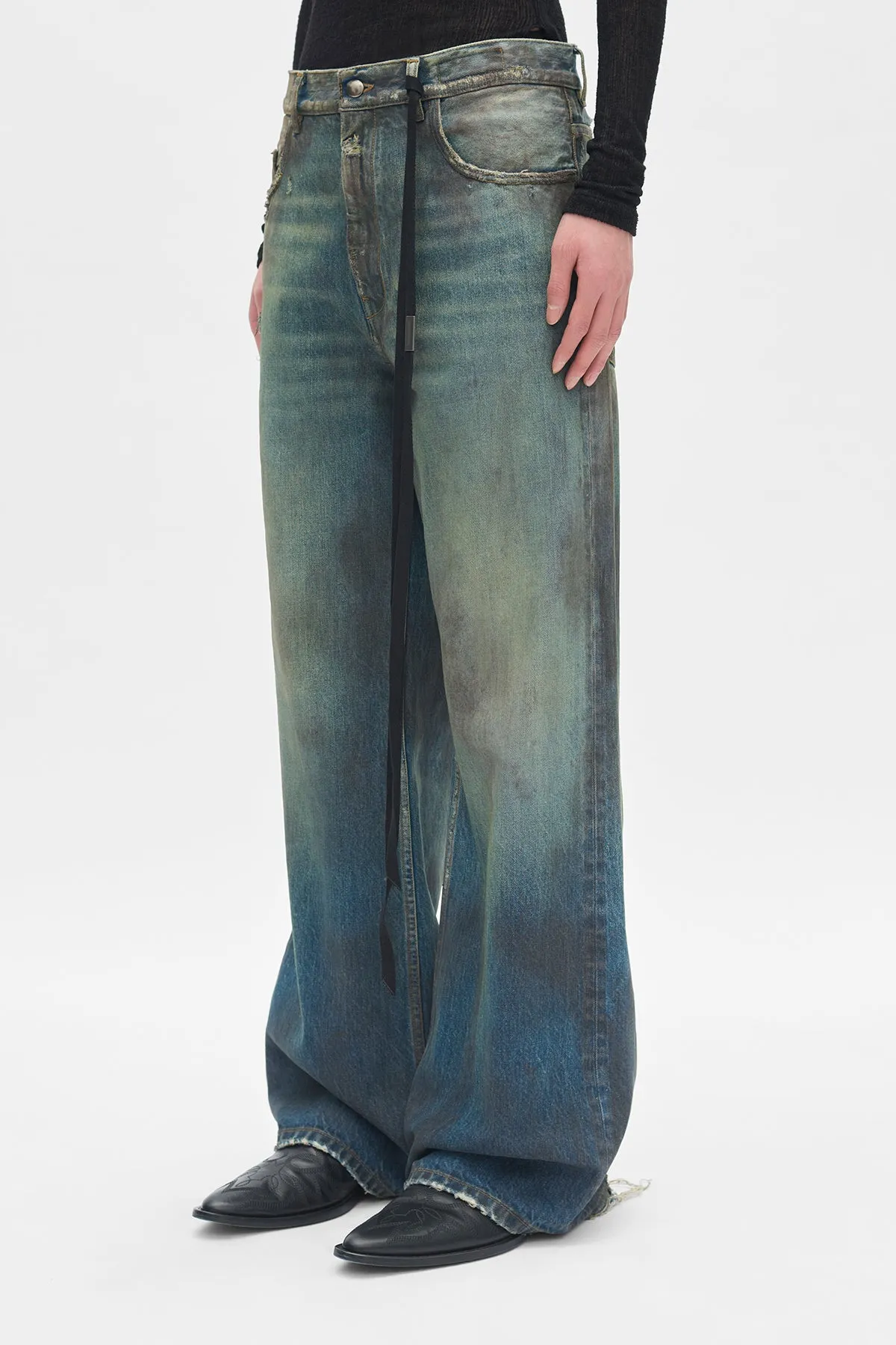 Genoveva 5-Pockets Relaxed Flared Trousers sold by Ann Demeulemeester product image thumbnail 4