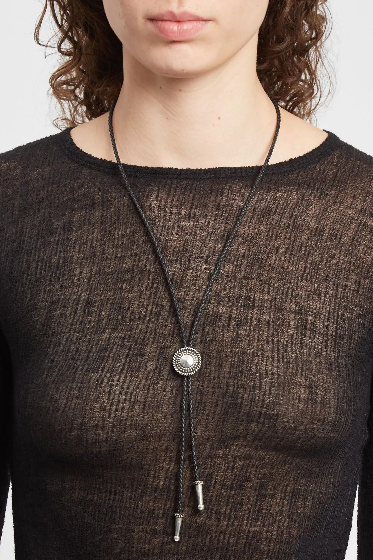Alix Stud Braid Bolo Tie sold by Ann Demeulemeester product image thumbnail 3
