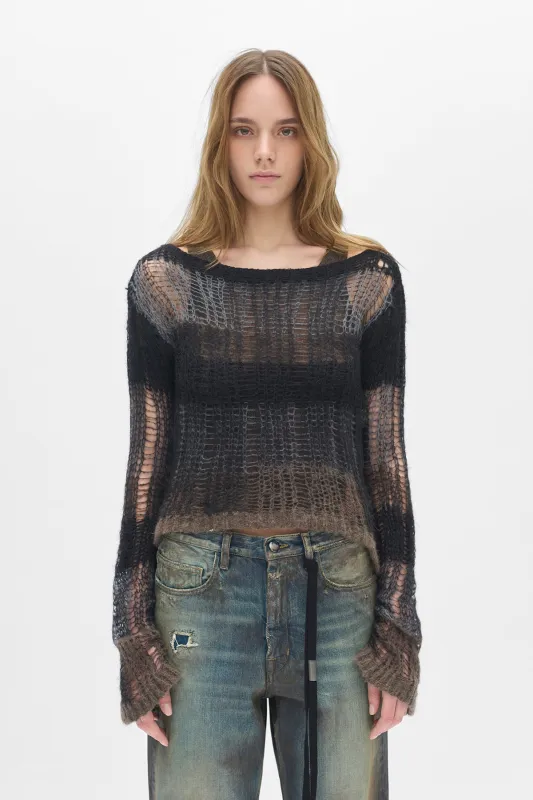 Leocadie Slim Fit Open Neck Sweater sold by Ann Demeulemeester
