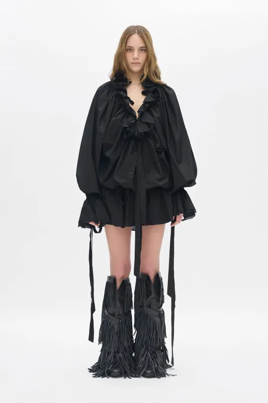 Bregje Ruffled Mini Dress made by Ann Demeulemeester