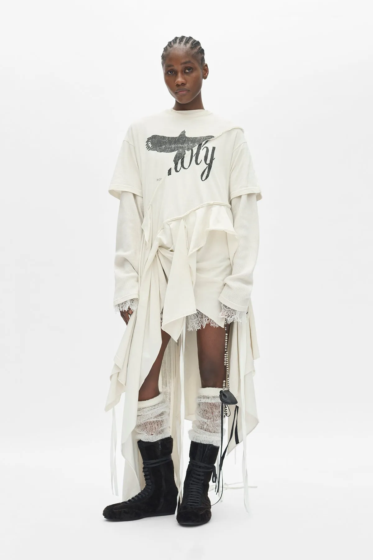 Guusta Long Deconstructed Dress sold by Ann Demeulemeester product image thumbnail 4