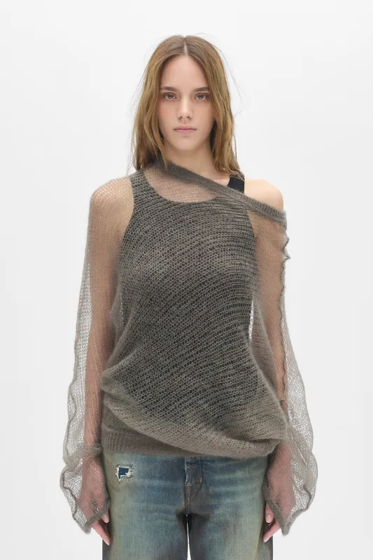 Dolfine Bias Cut Dropped Shoulder Sweater sold by Ann Demeulemeester