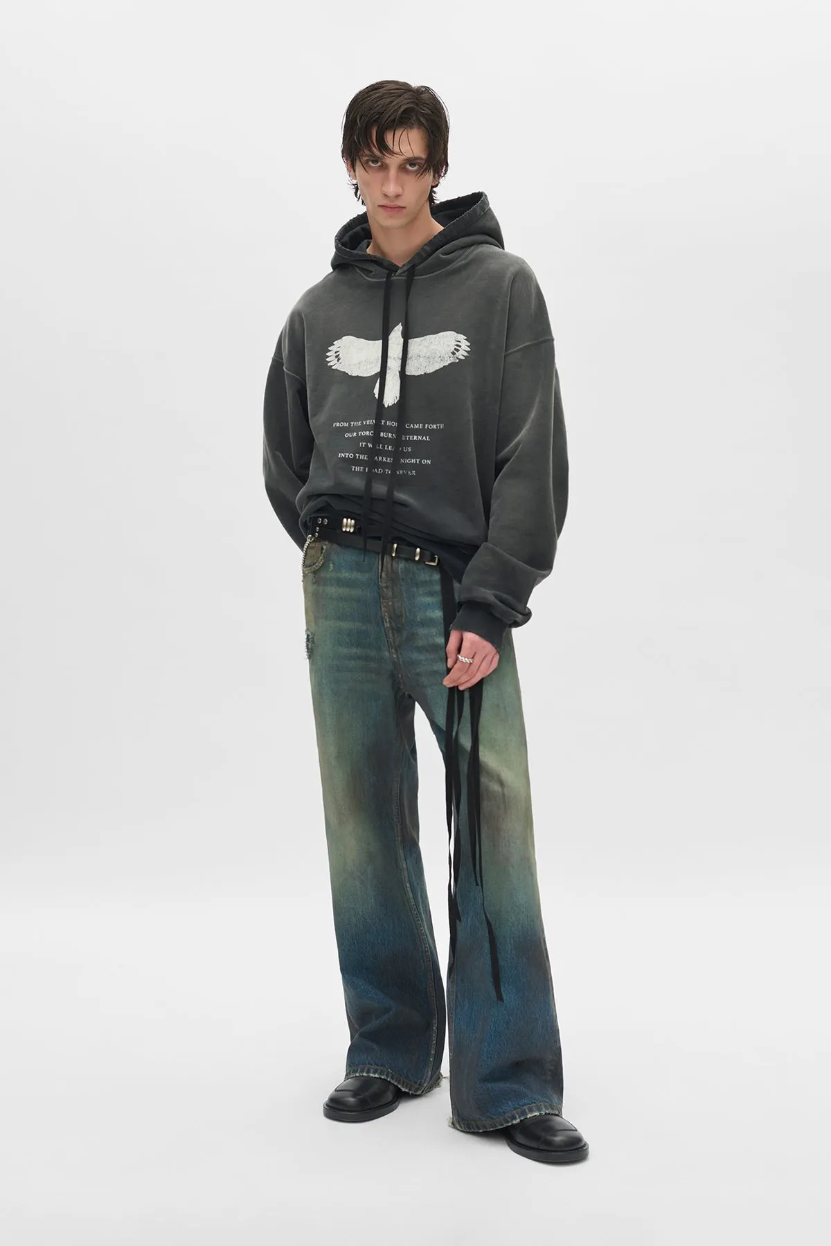 Eagle Print Hoodie sold by Ann Demeulemeester product image thumbnail 4
