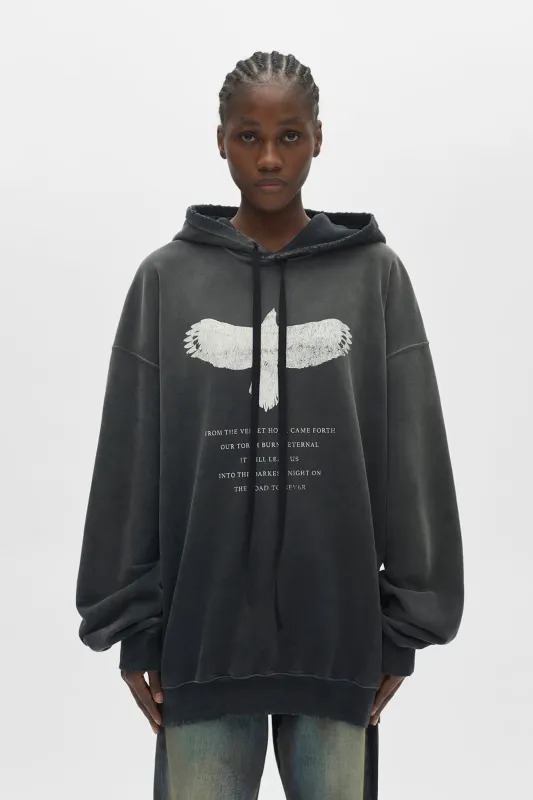 Eagle Print Hoodie sold by Ann Demeulemeester