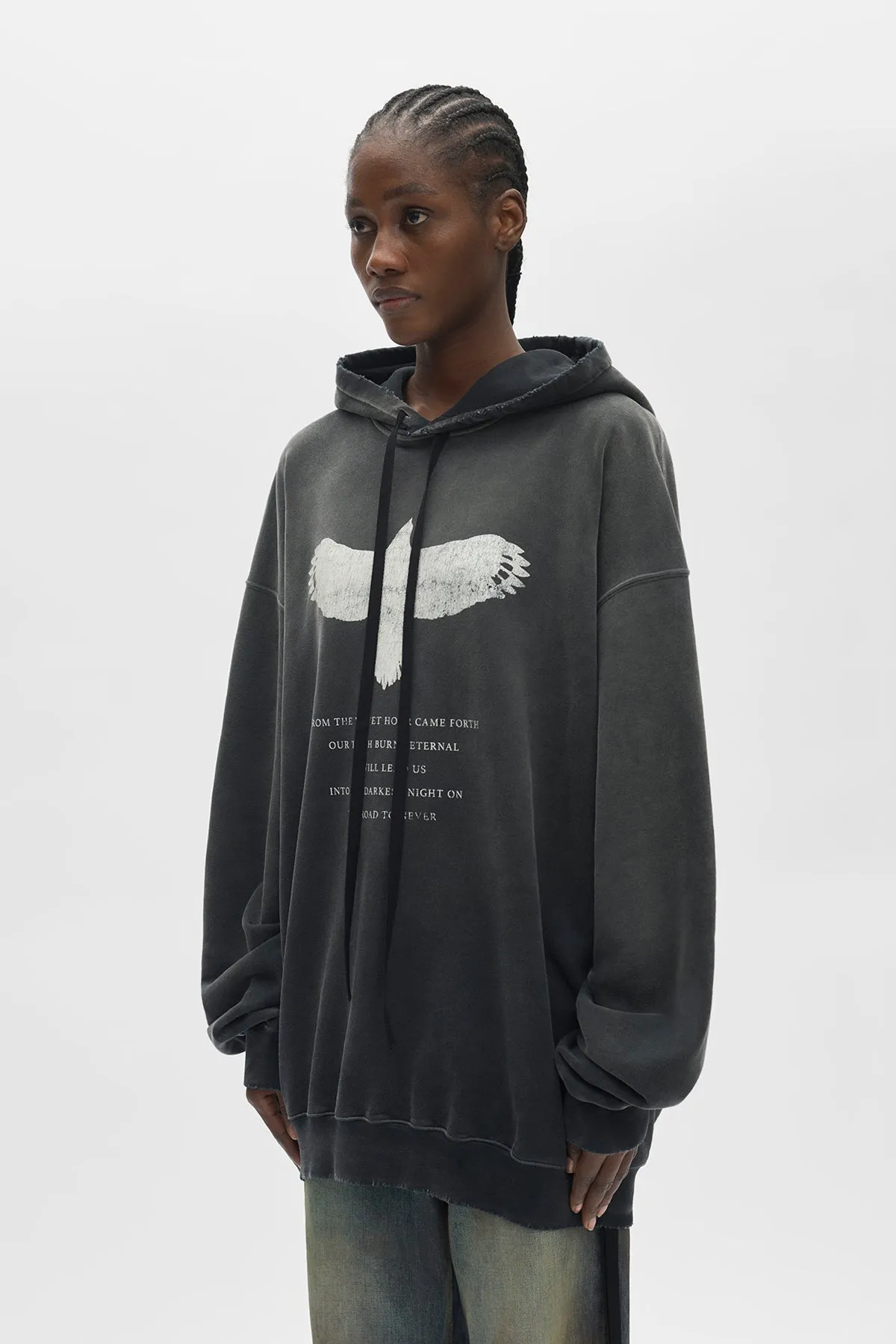 Eagle Print Hoodie sold by Ann Demeulemeester product image thumbnail 2