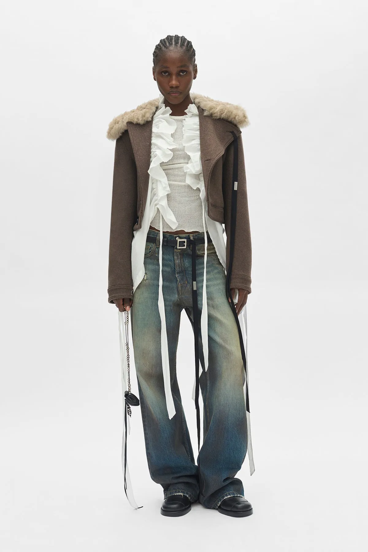 Oke Long Sleeve Crop Top sold by Ann Demeulemeester product image thumbnail 4