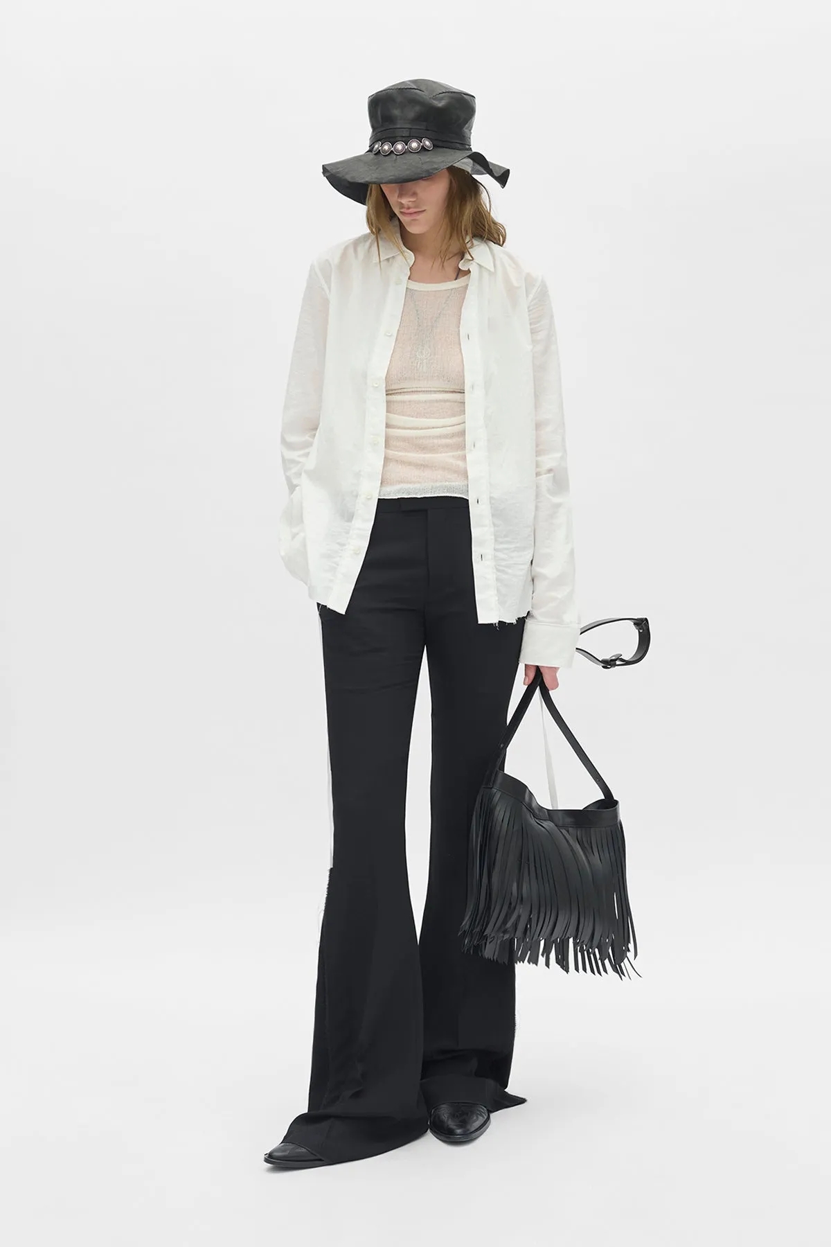 Mara Wrinkled Cropped Tank Top sold by Ann Demeulemeester product image thumbnail 4