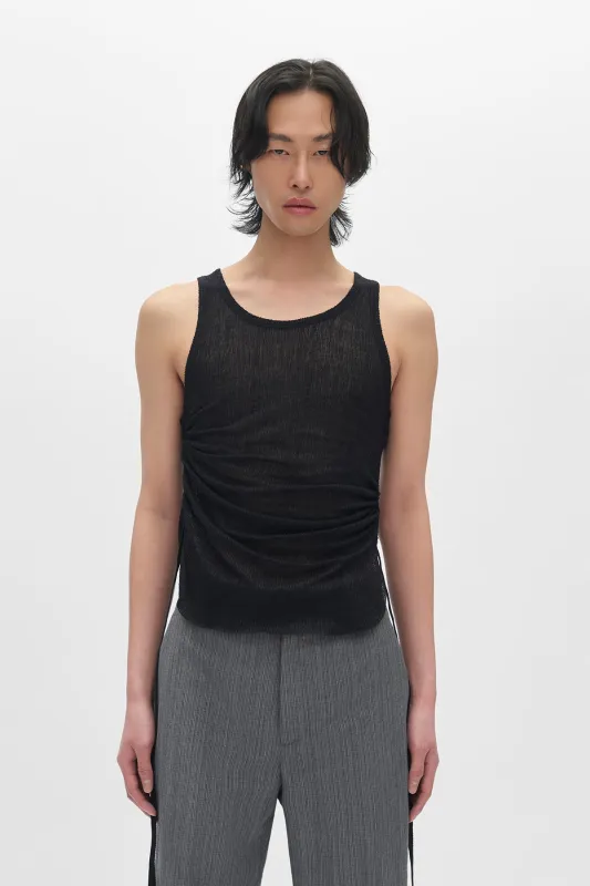 Boris Wrinlked Cropped Tank Top sold by Ann Demeulemeester