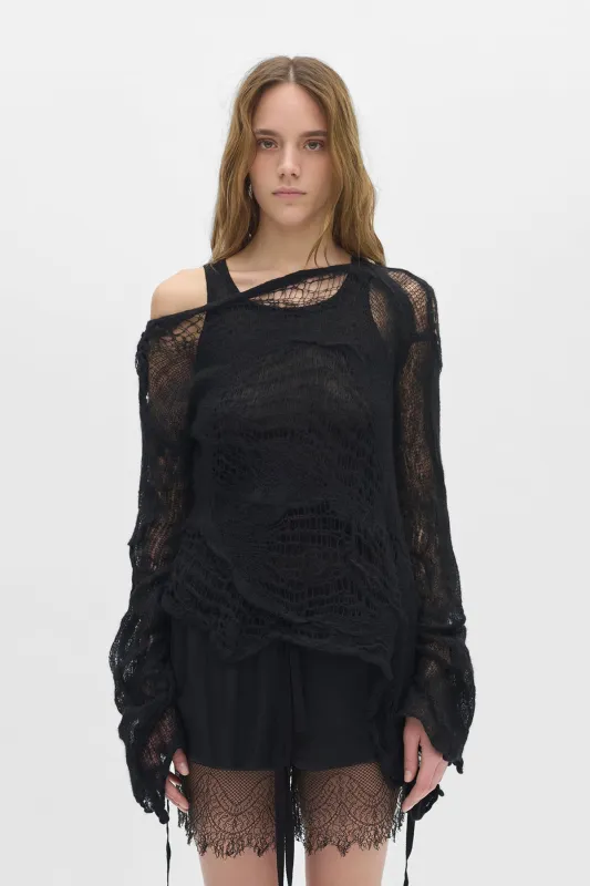 Cilia Off-Shoulder Sweater sold by Ann Demeulemeester