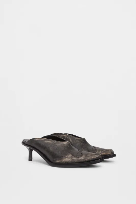 Beate Western-Stitched Mules made by Ann Demeulemeester