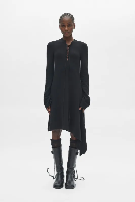 Cordule Lace-Up Serafino Dress sold by Ann Demeulemeester