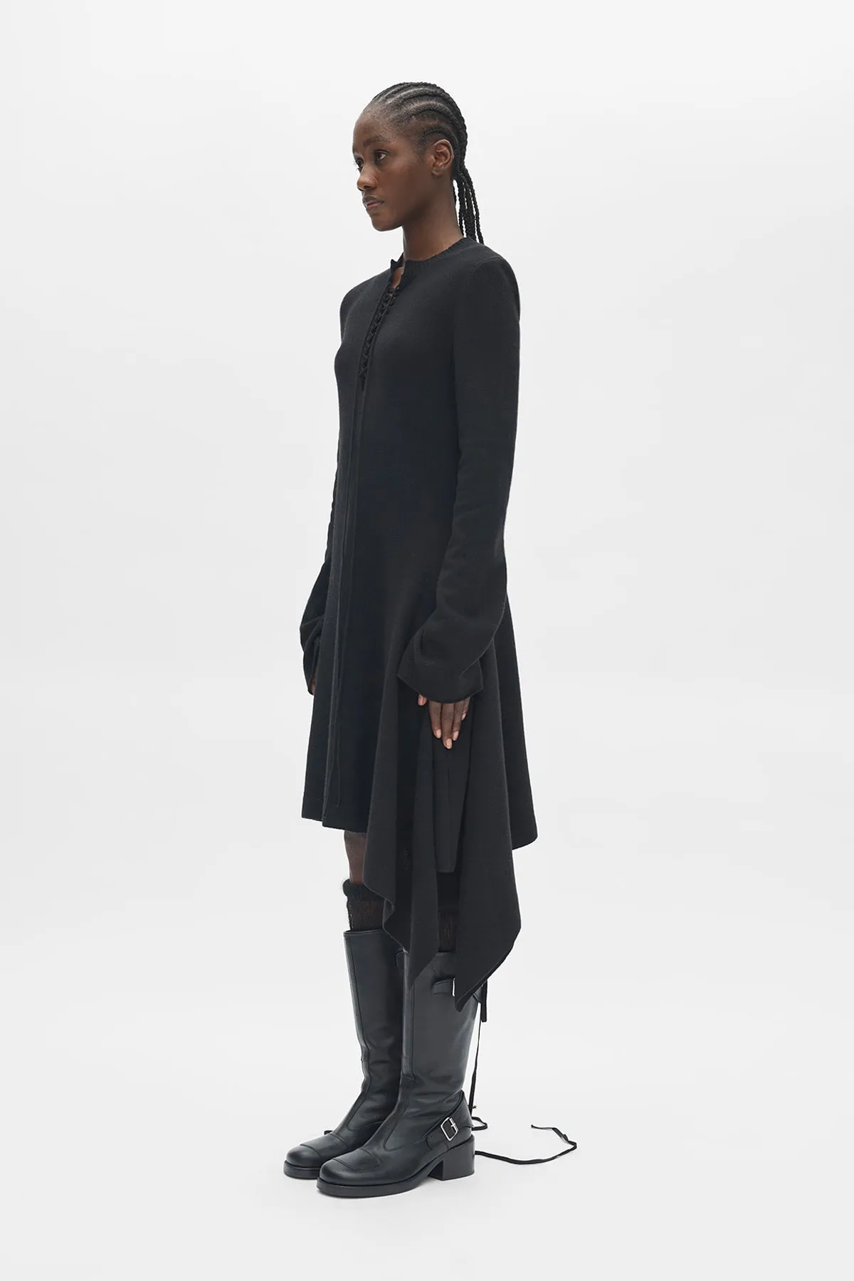 Cordule Lace-Up Serafino Dress sold by Ann Demeulemeester product image thumbnail 2